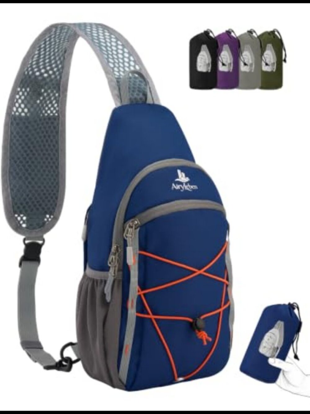 AiryLeben Packable Crossbody Sling Bag RFID Lightweight Travel Daypack